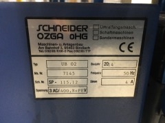 UNDER WRAPPER feed conveyor (cardboard or paper underneath) Schneider type UB02 S/N 7145 - 2