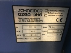 UNDER WRAPPER feed conveyor (cardboard or paper underneath) Schneider type UB02 (2014) S/N 7146 - 2