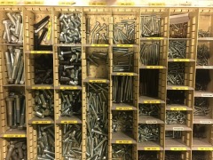 BAC Systems Tool Storage Cabinet & Contents of Small Parts, Hex Bolts, Screws, Pins, Clips (Refer Photos) - 11