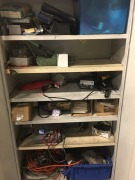 Electrical Test Equipment in Cabinets comprising; LH 1040 Conductor, Kyoritsu Kew Snap 2608A, Hioki 8202 Micro Hi Corder, Strobe Light, Soldering Irons & Sundry Items - 2
