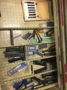 BAC Systems Tool Cabinet, 6 Drawers including only contents of 3 Drawers of Letter Stamps, Boring Bars & Top of Cabinet 2 x Table Clamp Sets - 5
