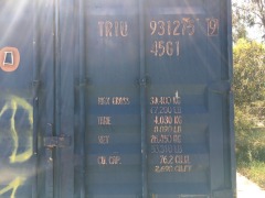 40' Shipping Container, No: TRIU9312759, Date: 1996 - 2