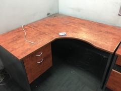 Corner Desk, Cherry Laminate, 1500 x 1500mm