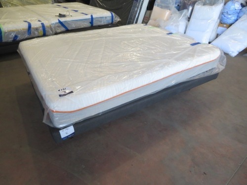 1 x Tempur Contour Supreme Original Queensize Soft Touch Mattress & Base, with Electronics under Bed to Tilt & Remote Control. Water Damage to Mattress