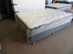 1 x Sealy Harmony Deluxe Medium Queensize Mattress & Base. Water Damaged - 7