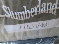 1 x Slumberland Fulham Queensize Mattress & Base, Midnight Blue Base. Water Damaged - 4