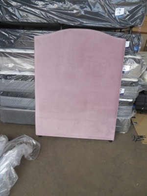1 x Vennus Classic Bed Head, Pink King Single, 1130 W x 1500 H x 80mm Thick approx. Water Damaged