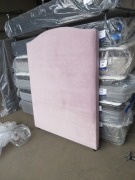 1 x Vennus Classic Bed Head, Pink King Single, 1130 W x 1500 H x 80mm Thick approx. Water Damaged - 2