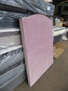 1 x Vennus Classic Bed Head, Pink King Single, 1130 W x 1500 H x 80mm Thick approx. Water Damaged - 4
