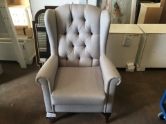 Wing High back bedroom chair (WINGHBBCYELL)