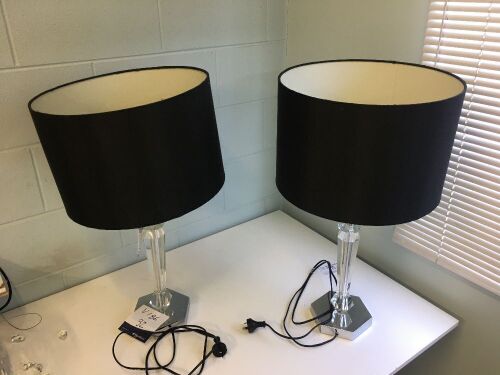 Qty of 2 x LLT Zeina black table lamps. (LLT.ZEINA.WHT)