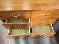 Timber 6 drawer dresser 1200w x 870mm h - 2