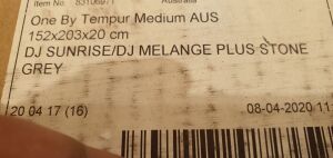 Tempur Medium 20 Stone Grey Sienna Mattress (Queen) in Box - 3