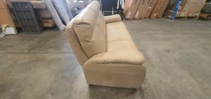 Leather 3 Seater Sofa (Tan) - 3