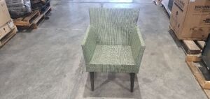 Firenze Text Tub Chair (Green) - 2