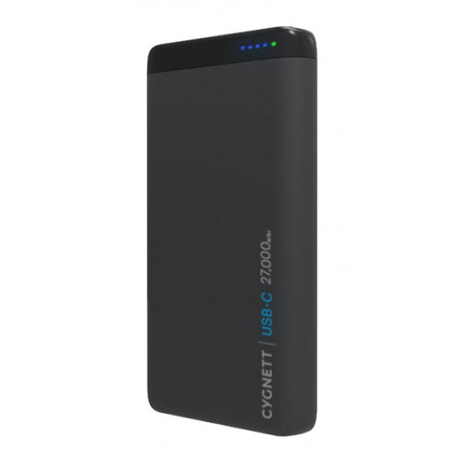 Cygnett ChargeUp Pro 27000mAh 72W USB-C Powerbank with USB-C Fast Charging for Laptops - Black - CY2436PBCHE