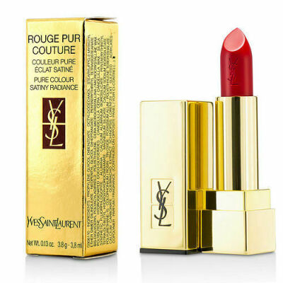 2 x YSL Number 16 Rouge pur Couture Rouge Roxane Lipstick 1 x and YSL Number 64 Rouge Pur Couture Fuchsia Danger Lipstick