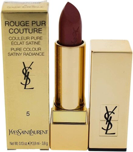 2 x YSL Number 5 Rouge Pur Couture Beige Etrusque Lipstick and 1 x Fuchsia in excess