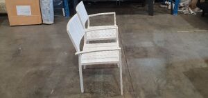 Akira Out Dinner Chair/Faux (White) x2 Only - 3
