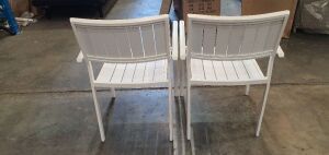 Akira Out Dinner Chair/Faux (White) x2 Only - 4