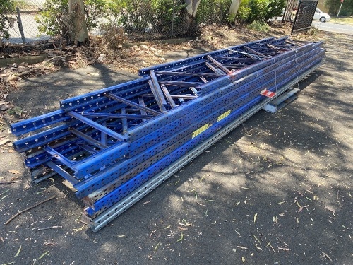 Warehouse Racking Uprights - 9 x Unknown Brand, Various Sizes