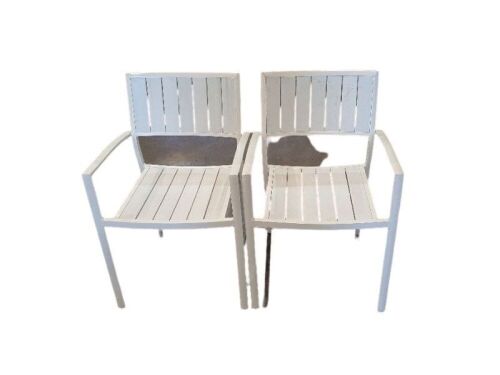 Akira Out Dinner Chair/Faux (White) x2 Only