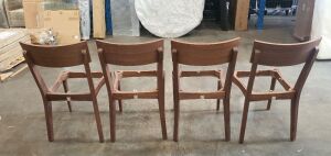 Marie Claire Chairs (Brown) x4 no Cushions - 2