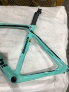 DNL FRAME ONLY to suit Bianchi Bike - CK GLOSSY/GLOSSY BLACK OLTRE XR4 CV DISC Special Build - SIZE 55 INCH - Colour Code : 1D - 4