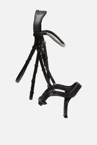 Palermo English leather Micklem style bridle Black cob size