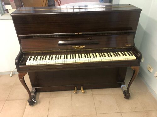 Moore & Moore Upright Piano, Polished Timber Case, Queen Anne Style Decorative Legs