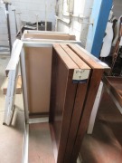 5 x Display Tables, Metal Bases, Timber Tops, 1130 x 620 x 760mm H - 2