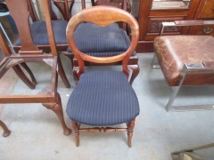 6 x Old Chairs, assorted Fine Timber Frames & Timber Coat Stand - 2