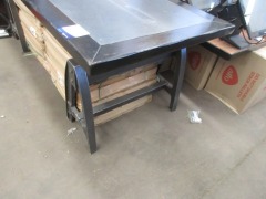 4 x Timber Display Tables, Metal Look Industrial, 200 x 910 x 770mm H - 3