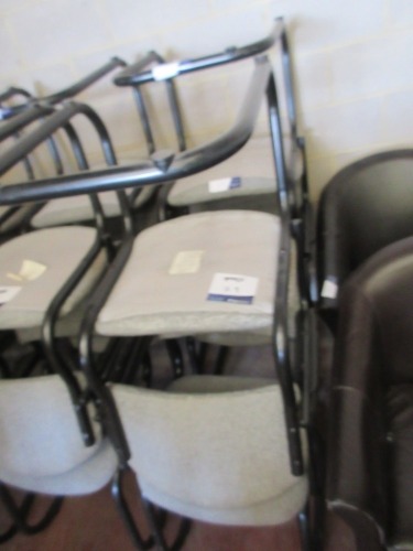 8 x Visitors Chairs, with Light Grey Fabric 