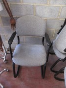 8 x Visitors Chairs, with Light Grey Fabric - 2