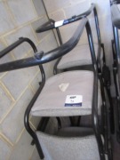 4 x Visitors Chairs, wit Light Grey Fabric (Note: Human Care Previous Auction) - 2