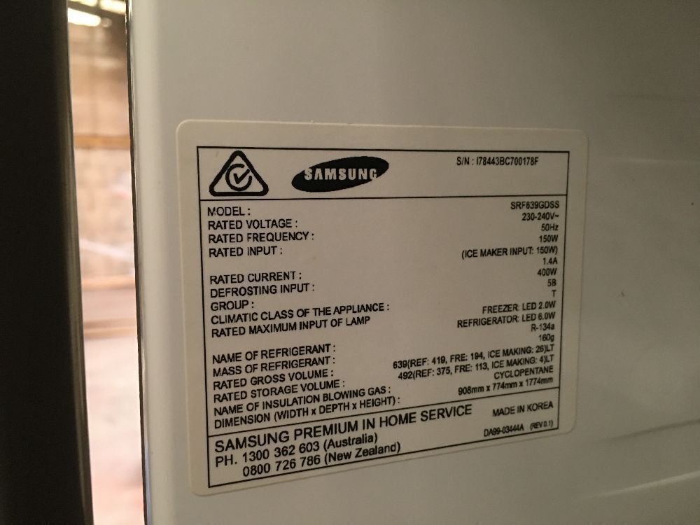 Samsung Stainless Steel side by side refrigerator Model SRF639GDSS ...