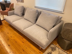 Nest Sofa 3.5 Seater grey on natural ash legs - 2