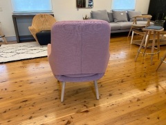 Engels Arm Chair in blush - 4