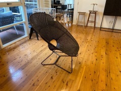 Tornaux Indoor Chair Espresso - Rattan w/black frame - 2