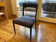 Dining Chair 172 - Dark Wenge & Grey Fabric - 2