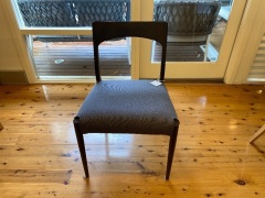 Dining Chair 172 - Dark Wenge & Grey Fabric - 3