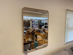 Ena Oak Large Rectangular Mirror - 2