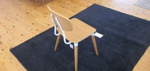 Copine Dining Chair Oak+White Metal - 2
