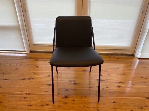 Max Black Leather Dining Chair