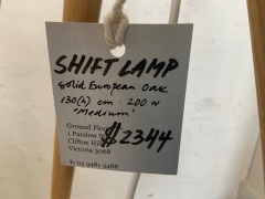 Shift Lamp Solid European Oak, 130cm H - 3
