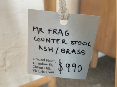 Mr Frag Ash/Brass Dowel Bar Stool - 2
