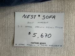 Nest Sofa, Marble Fabric, 3.5 Seater - 2