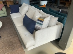Nest Sofa, Marble Fabric, 3.5 Seater - 3