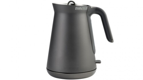 Morphy Richards Aspect Black Chrome 1.5L Kettle - Titanium 100023 - First image used as a guide ONLY. Carton and\or items have been severly affected by water damage.